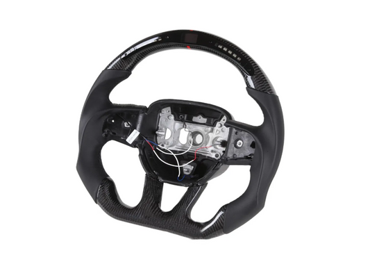 LED Carbon Fiber Steering Wheel Fit for Dodge Charger Challenger Hellcat Chargersrt Challengersrt Carbon Fiber Steering Wheel