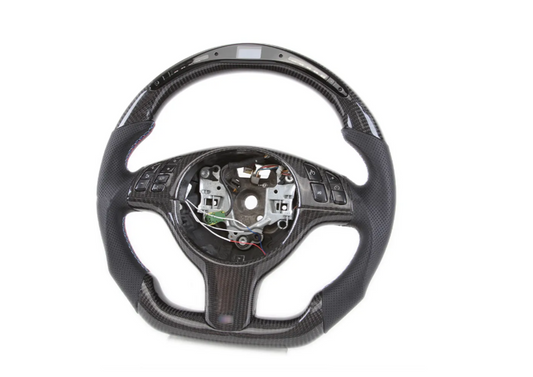 Fit For BMW E46 m3 E63 LED Shift Light Smart Box Real Carbon Fiber Car Steering Wheel