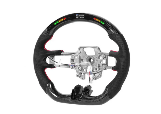 LED Racing Car Carbon Fiber Steering Wheel Fit for Ford Mustang 2018 2019 2020 2021 Custom Car Steering Wheel