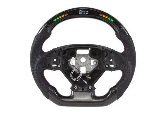 LED Smart Racing Car Real Carbon Fiber Steering Wheel For Chevrolet Corvette C7 C6 C8 Car Steering Wheel